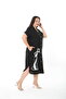 Women's Woven Viscosa Printed Plus Size Dress - 3