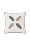 Buldan Stone Print Beige Leaf Patterned Throw Pillow Cover - 2