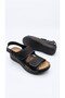 Women's Genuine Leather Double Velcro Comfortable Orthopedic Flexible Sole Daily Sandals - 5