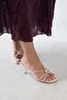 Aurora Women's Heeled Leather Sandals Beige - 2