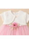 Baby Girl Bolero Tulle Evening Dress Pink Princess Dress Birthday Mevlüt Wedding - 4