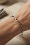 Steel Paperclip Block Chain Bracelet 4 mm Silver Color |   Anti-Tarnish, Men'S, 2 Year Warranty - 3