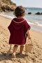 Baby / Child Poncho & Muslin 4 Layers with Shepherd Stitching - Burgundy - 5