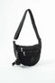 Women's Black Shoulder Bag, Half Moon, Crossbody Crescent Bag with Strap, 20X30Cm - 2