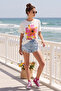 Women's Eclat Lotus Printed T-Shirt - Ecru - 2