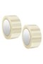 Pack Of 2 Clear Packing Tape, 2 inches x 50 yards Strong Heavy Duty Packaging Tape for Sealing Parcel Boxes, Moving Boxes Houses, Office Supplies