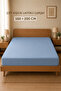 Double Elastic Bed Sheet 160X200 cm Blue with Flexible Edges - 2