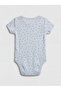 Lcw Baby Blue Patterned Baby Boy Short Sleeve Snap Body 3-Pack - 7