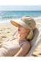 Women's 2-in-1 Sun Hat with Removable Top Wide Brim Uv Protection Beach Hat 3 Colors - 5