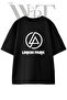 Linkin Park Design Printed Unisex Black Oversize T-Shirt
