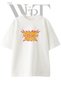 Brutal Flame Design Printed Unisex White Oversize T-Shirt