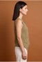 Women's 100% Cotton Muslin Buttoned V-Neck Tassel Vest with Inverted Stitching - 2