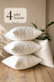 Soft Extra Plush 4-Piece Throw Pillow Inner Cushion - Inside the Throw Pillow - Different Sizes - Filling Made of 100% Crinkle Sponge - Inner Filling for Throw Pillows - 2