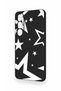 Samsung S26 Compatible Black Mega Star Patterned Silicone Case - 4