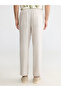 Lcw Vision Beige Regular Fit Linen Blend Men's Trousers - 7
