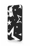 Oppo A60 Compatible Black Mega Star Patterned Silicone Case - 4
