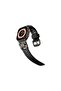 Kyoto Watch Strap for Smart Watch 49mm & 46mm, Fluoro Rubber & Stainless Steel, Stealth Black