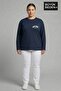 Women's Large Size New York Printed Crew Neck T-Shirt Spr26Btsk942-5