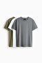 3-pack T-shirts Slim fit