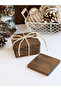 Lenda Natura Solid Wood Coasters – 9×9 cm (Set of 4) - 2