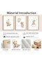 Dreamy Teddy Bear Moon Cloud 3 Piece Floating Frame Canvas Wall Art | 3x 30x40cm 12x16 inch | Beige Nursery Balloons Stars Triptych - 5