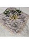Handmade Patterned Hand Embroidered Cheesecloth with Ring Beads on the Writing Edge Yemeni, Scarf, 4 Sides Embroidered - 6