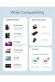 كابل شحن سريع Powerline III Flow من USB-C إلى USB-C بقوة 100 واط، بطول 3 أقدام، لأجهزة MacBook Pro 2020، وiPad Pro 2020، وiPad Air، وiPad Mini 6، وPixel، وSwitch - أزرق - 5