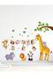 Cute Animals Family Tree Photo Frame Look Wall Sticker - Sim34 -