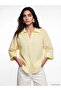 Lcw Vision Yellow Striped Oversize Poplin Women's Shirt
