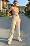 Beige - Palazzo Jeans - 4