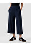 Lcwaikiki Basic Navy Blue Women's Capri with Elastic Waist - 2