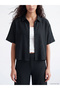 Xside Black Oversize Muslin Women's Shirt - 3