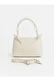 White Leather Look Women's Shoulder Bag