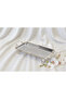 Metal Framed Stainless Steel Rectangular Presentation and Serving Plate Silver 35X19 cm