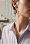 Steel Earrings with Natural Amethyst Stone - 3