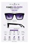 Velocity Square Sunglasses for Men & Women, Black Frame with Gradient Smoke Purple Lenses - 4