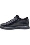6410 Black Large Size Genuine Leather Men's Casual Sneakers Shoes - 2