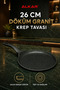 Crepe Pan 26 cm Cast Granite Thick Body Professional Pancake Pan with Even Heat Distribution