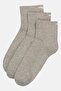 Kids Boy 3 Pairs Brand Logo Ankle Socks, Grey