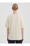 Women's Oversize Design T-Shirt with Rabbit Print and Handmade Detail - 3