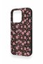 iPhone 15 Pro Compatible Mini Pink Flower Pattern Silicone Case - 4