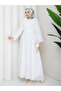 Buttoned Belted Lined Hijab Dress Rc6061 - 3