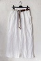 Italian White Pocketed Embroidered Belted Elastic Waist Wide Leg Casual Woven Trousers 99 60 - 2