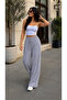 Woven Viscose Trousers with Wide Legs - Without Pockets