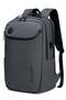 Laptop Backpack Water Resistant Polyester Daypack with Built In USB/Headphone Port Computer Bag for Men Women B00555 Grey