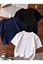 Boy's Palm Trees and New York Printed 3-Piece T-Shirt (Navy Blue-White-Black) - 2