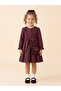 Girl's Vintage Dress with Plaid Pattern Bag - 5
