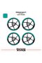 Honda Cbr 250 R Wheel Strip – Half Wheel Cover & Cbr 250 R Lettering Sticker Set - 2