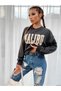 Women's Smoked Inside Colorful Malibu Printed Hoodie Sweatshirt - 3