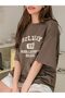 Women's Brown Holiday 1971 Printed Oversize T-Shirt - 3